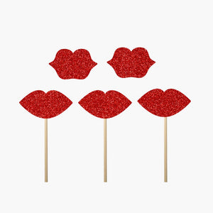 Red lips (set of 5)
