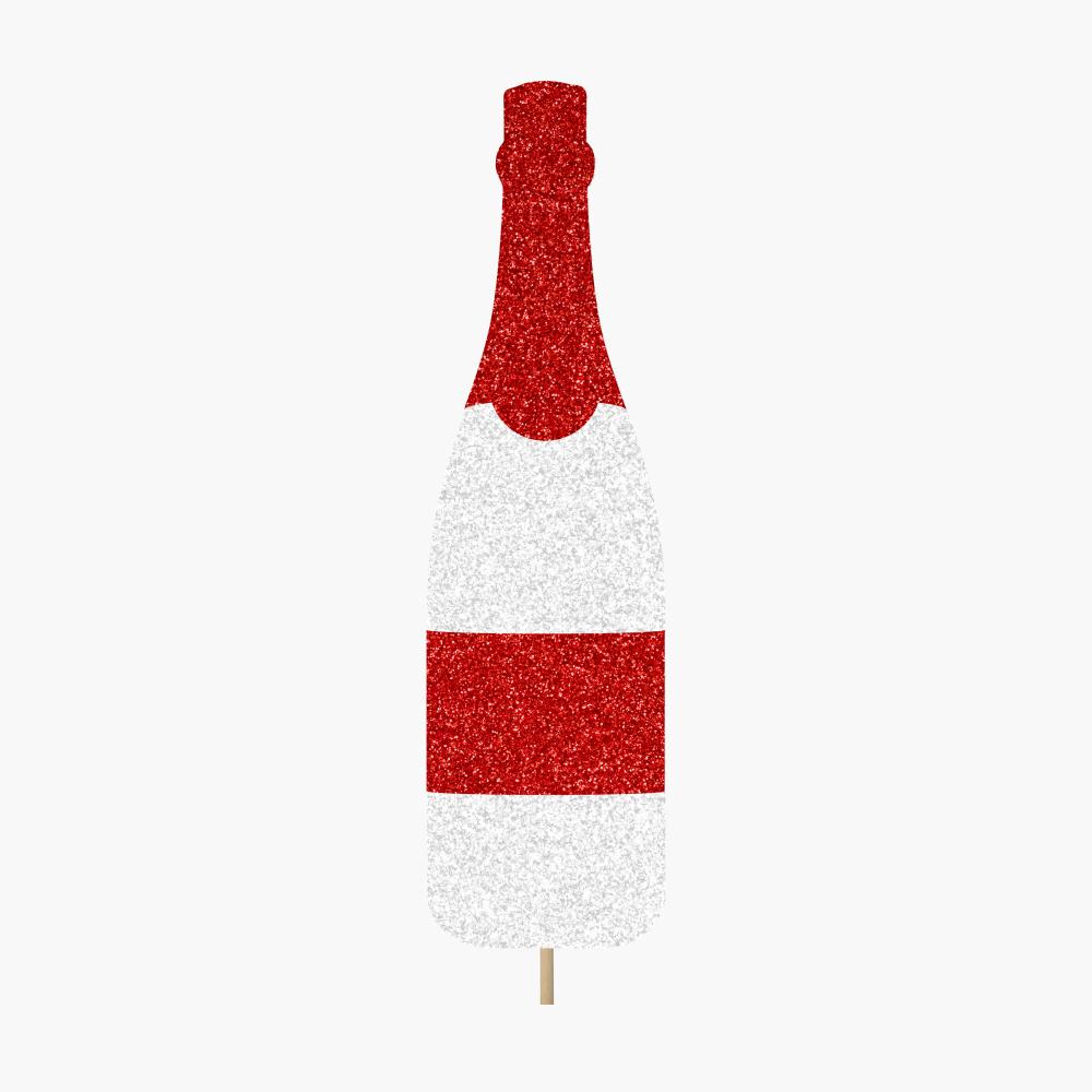 Red Label Champagne Bottle