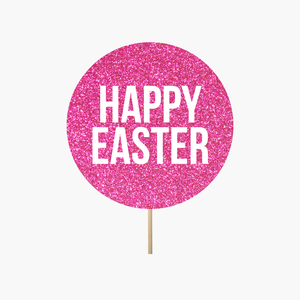 Pink Circle "Happy Easter"