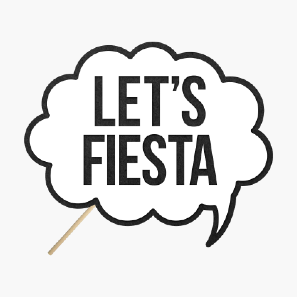 Speech Bubble "Let's Fiesta"