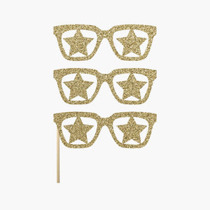 Gold Star Glasses (Set of 3)