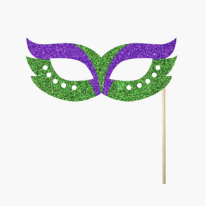 Purple and Green Mardi Gras Mask