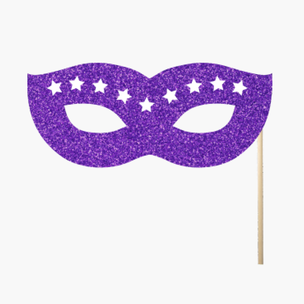 Purple Mardi Gras Mask