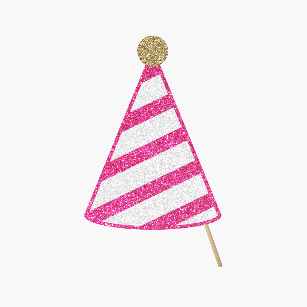 Pink Party Hat, Stripes