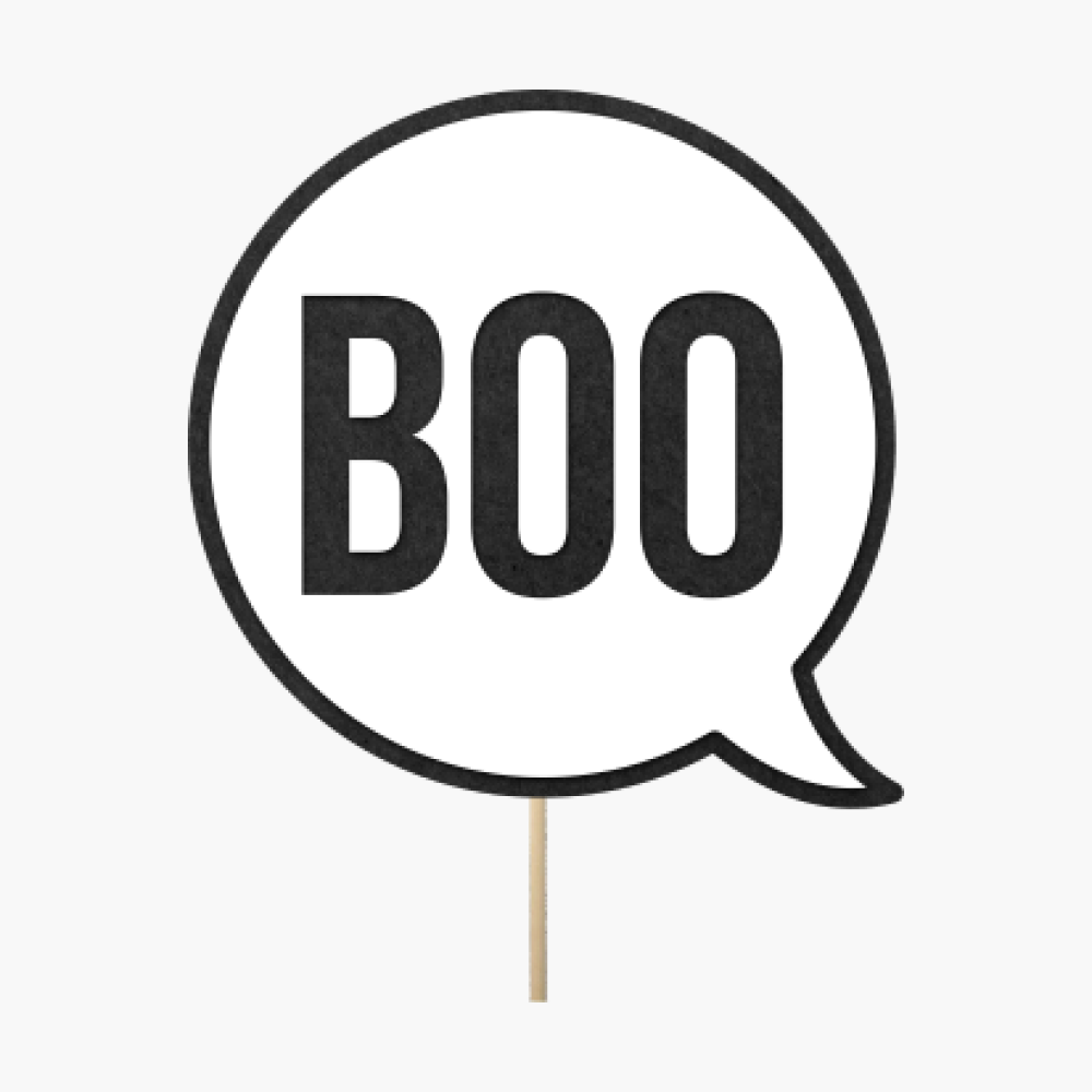 Speech bubble "Boo"