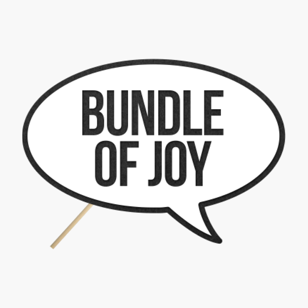 Speech bubble "Bundle of joy"