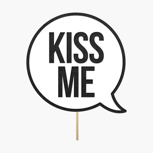 Speech bubble "Kiss me"