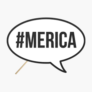 Speech bubble "#Merica"