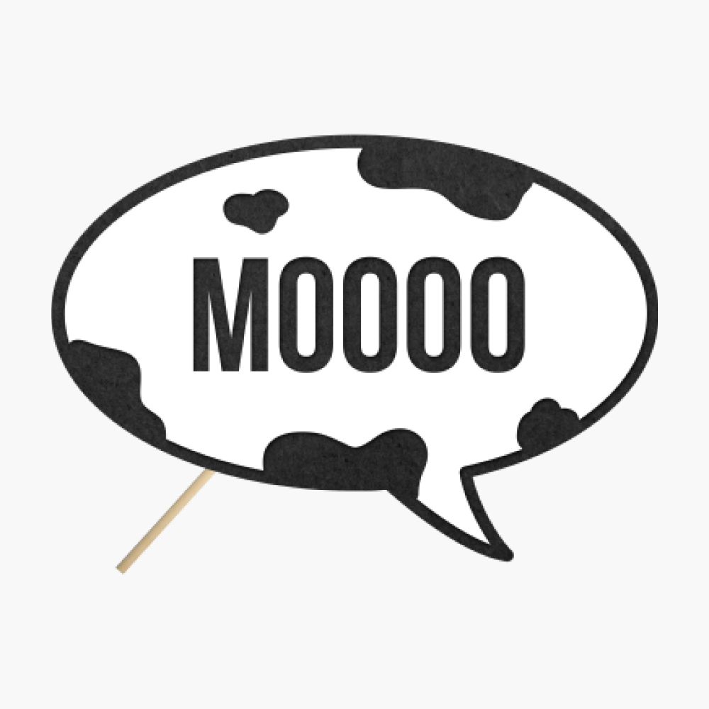 Speech bubble "Moooo"