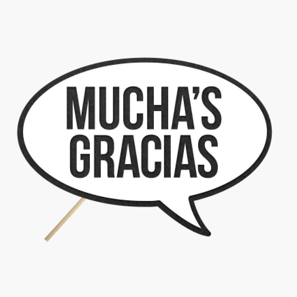 Speech Bubble "Mucha's gracias"