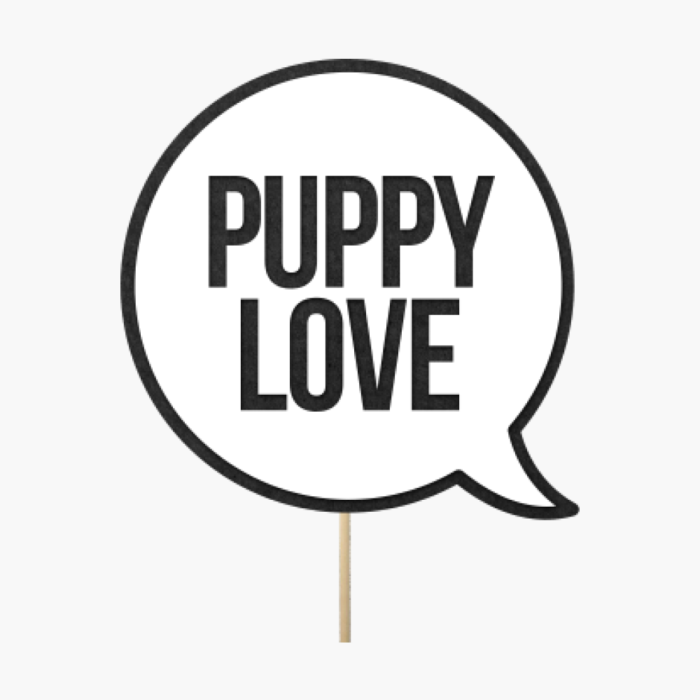 Speech bubble "Puppy Love"