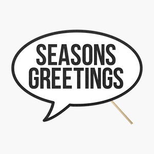Speech bubble "Seasons Greetings"
