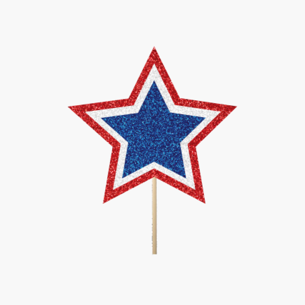 Red White and Blue Star